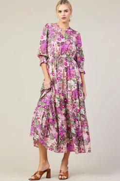 SKIES ARE BLUE Floral Print Ruffle Maxi Dress* Maxi Dresses