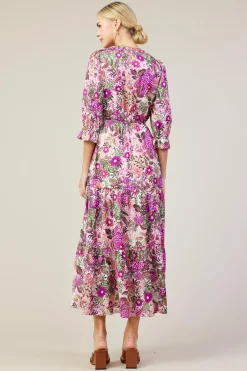 SKIES ARE BLUE Floral Print Ruffle Maxi Dress* Maxi Dresses