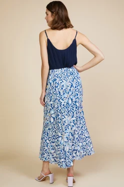 SKIES ARE BLUE Floral Print Ruffled Wrap Skirt* Skirts