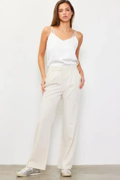 SKIES ARE BLUE Front Pleat Wide Leg Trousers* Pants