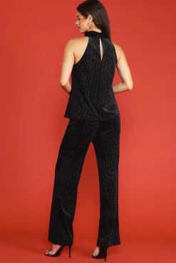 SKIES ARE BLUE Glitter Dot Velvet Pants* Pants