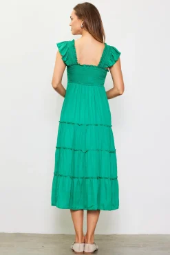 SKIES ARE BLUE Hathaway Tiered Midi Dress* Midi Dresses