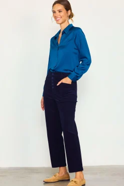 SKIES ARE BLUE High Waisted Corduroy Pants* Pants