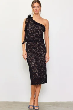 SKIES ARE BLUE High Waisted Lace Midi Skirt* Skirts