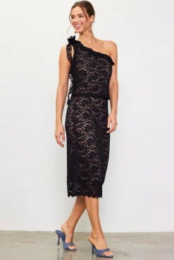 SKIES ARE BLUE High Waisted Lace Midi Skirt* Skirts