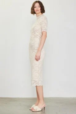 SKIES ARE BLUE High Waisted Lace Midi Skirt* Skirts