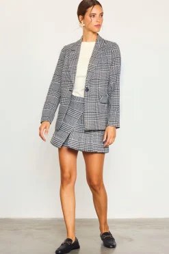 SKIES ARE BLUE Houndstooth Pleated Mini Skort* Skirts|Shorts