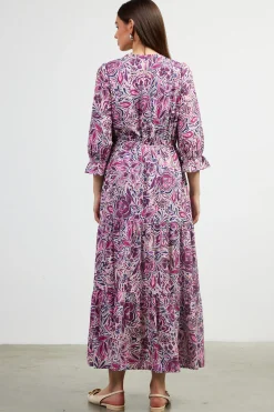 SKIES ARE BLUE Jacquard Floral Motif Maxi Dress* Maxi Dresses