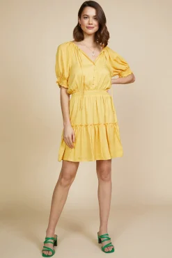 SKIES ARE BLUE Jacquard Tiered Short Dress* Mini Dresses