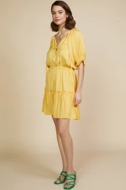 SKIES ARE BLUE Jacquard Tiered Short Dress* Mini Dresses