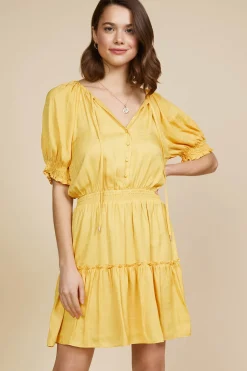 SKIES ARE BLUE Jacquard Tiered Short Dress* Mini Dresses