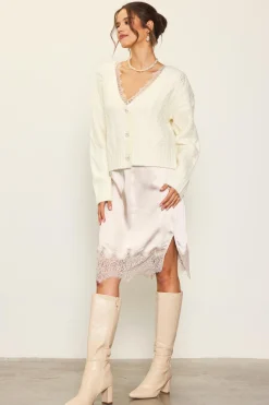 SKIES ARE BLUE Jewel Button Detail Cardigan* Outerwear|Sweaters