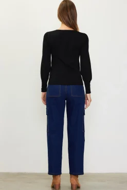 SKIES ARE BLUE Jewel Detail Longsleeve Sweater* Sweaters