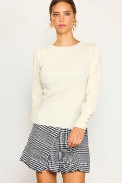 SKIES ARE BLUE Jewel Detail Longsleeve Sweater* Sweaters