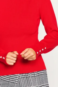 SKIES ARE BLUE Jewel Detail Longsleeve Sweater* Sweaters