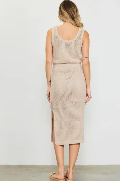 SKIES ARE BLUE Knit Side Slit Skirt* Skirts