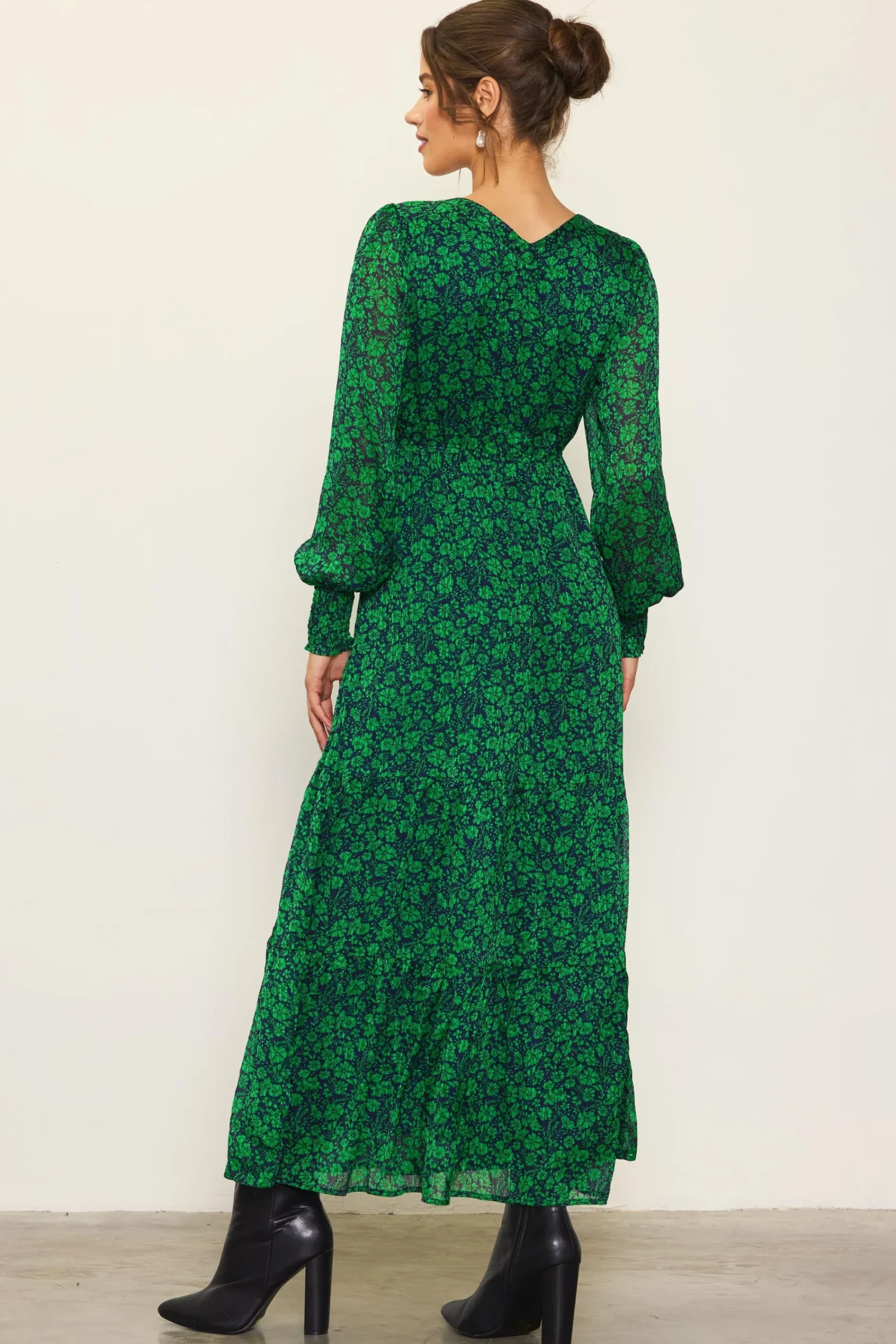 SKIES ARE BLUE Lily Print Longsleeve Maxi Dress* Maxi Dresses