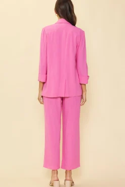 SKIES ARE BLUE Linen Cuffed Sleeve Blazer* Blazers