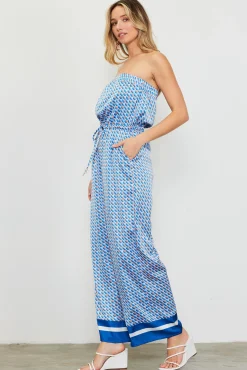 SKIES ARE BLUE Livia Bandana Print Jumpsuit* Jumpsuits
