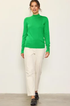 SKIES ARE BLUE Longsleeve Mock Neck Sweater* Long Sleeve Tops|Sweaters