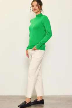 SKIES ARE BLUE Longsleeve Mock Neck Sweater* Long Sleeve Tops|Sweaters