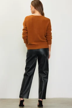 SKIES ARE BLUE Longsleeve V Neck Sweater* Long Sleeve Tops|Sweaters