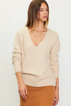 SKIES ARE BLUE Longsleeve V Neck Sweater* Long Sleeve Tops|Sweaters