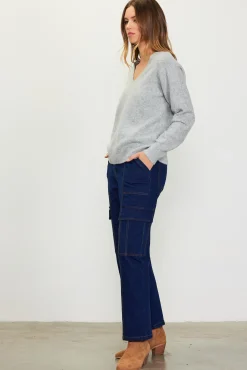 SKIES ARE BLUE Longsleeve V Neck Sweater* Long Sleeve Tops|Sweaters