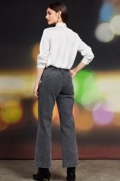 SKIES ARE BLUE Lydia Rhinestone Denim Pants* Pants