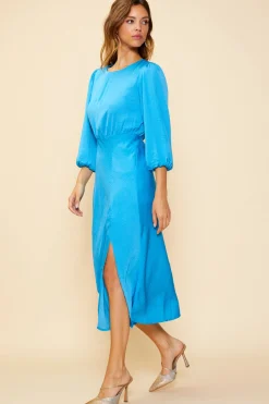 SKIES ARE BLUE Mariela Front Slit Midi Dress* Midi Dresses