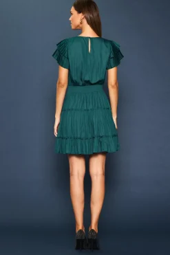 SKIES ARE BLUE Maya Short Sleeve Ruffled Mini Dress* Mini Dresses