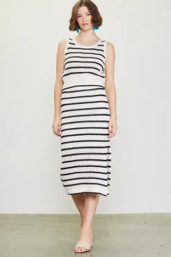 SKIES ARE BLUE Nautical Stripe Crochet Skirt* Skirts