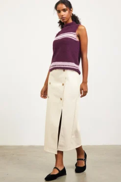 SKIES ARE BLUE Nora Mock Neck Sweater Vest* Sleeveless Tops|Sweaters