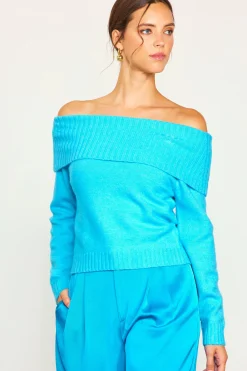 SKIES ARE BLUE Off Shoulder Sweater* Long Sleeve Tops|Sweaters