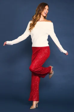 SKIES ARE BLUE Off Shoulder Sweater* Long Sleeve Tops|Sweaters