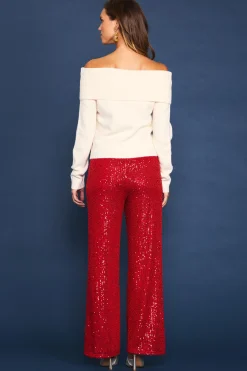 SKIES ARE BLUE Off Shoulder Sweater* Long Sleeve Tops|Sweaters