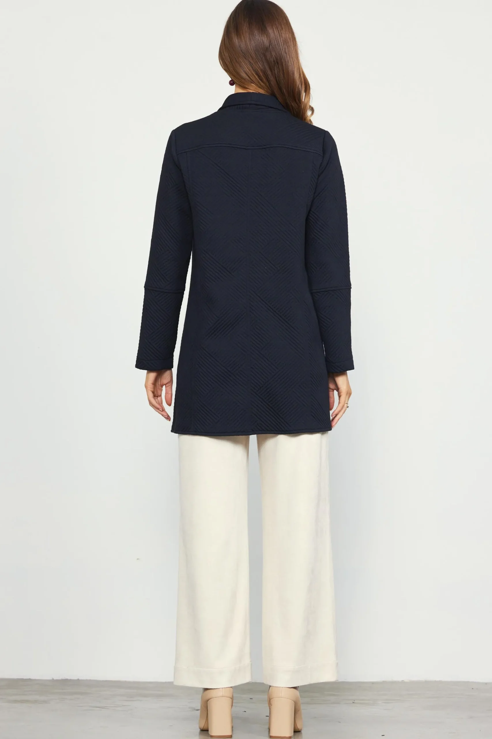 SKIES ARE BLUE Open Front Knit Cardigan* Outerwear