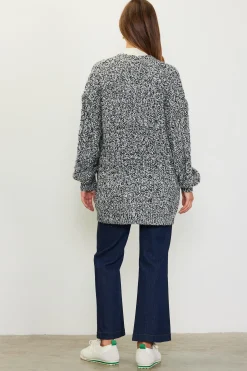 SKIES ARE BLUE Open Front Marled Cardigan* Outerwear|Sweaters