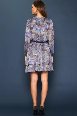 SKIES ARE BLUE Paisley Motif Smocked Mini Dress* Mini Dresses