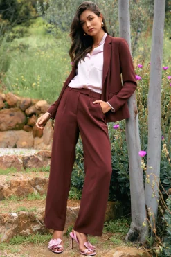 SKIES ARE BLUE Pintuck Wide Leg Trousers* Pants