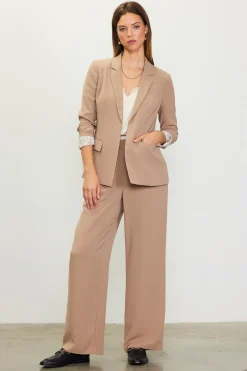 SKIES ARE BLUE Pintuck Wide Leg Trousers* Pants