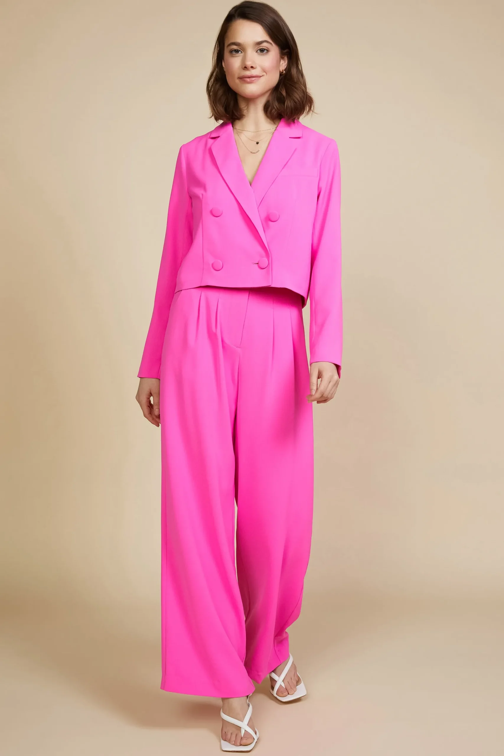 SKIES ARE BLUE Pintuck Wide Pants* Pants