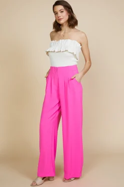 SKIES ARE BLUE Pintuck Wide Pants* Pants