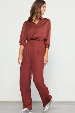 SKIES ARE BLUE Recycled Button Down Top* Blouses|Long Sleeve Tops