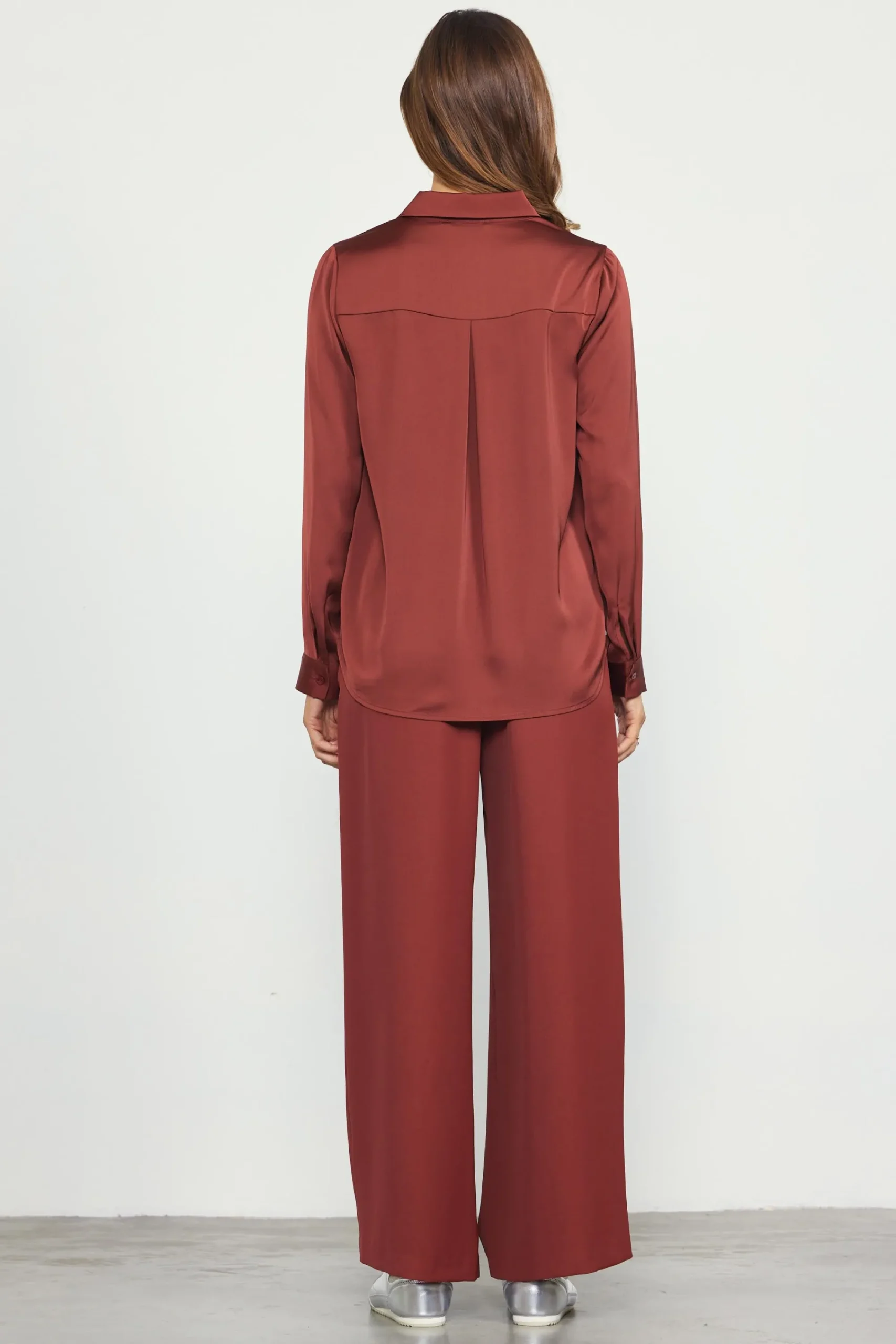 SKIES ARE BLUE Recycled Button Down Top* Blouses|Long Sleeve Tops