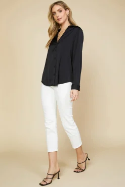 SKIES ARE BLUE Recycled Button Down Top* Blouses