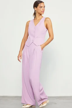 SKIES ARE BLUE Recycled Button Down Vest* Sleeveless Tops