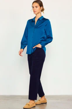 SKIES ARE BLUE Recycled Classic Button Down Top* Blouses|Long Sleeve Tops