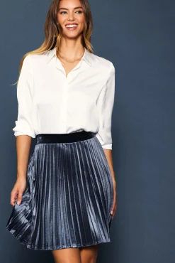 SKIES ARE BLUE Recycled Classic Button Down Top* Blouses|Long Sleeve Tops