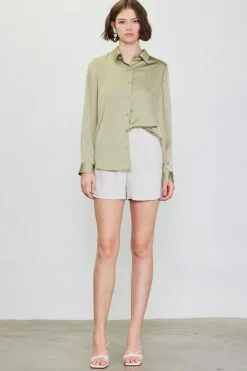 SKIES ARE BLUE Recycled Classic Button Down Top* Blouses|Long Sleeve Tops